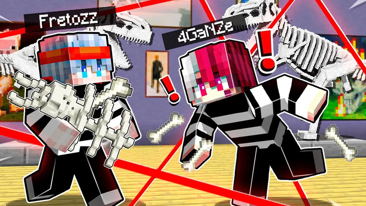 ปล้นพิพิธภัณฑ์ ไดโนเสาร์ล้านปี!! l Minecraft หมู่บ้านสยองขวัญ (มายคราฟ สตอรี่)