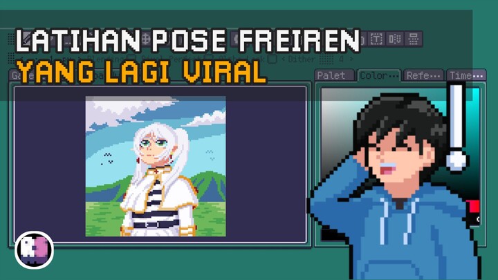 Latihan Pose Freiren Yang Lagi Viral | Anime Freiren | Pixel Art Timelapse
