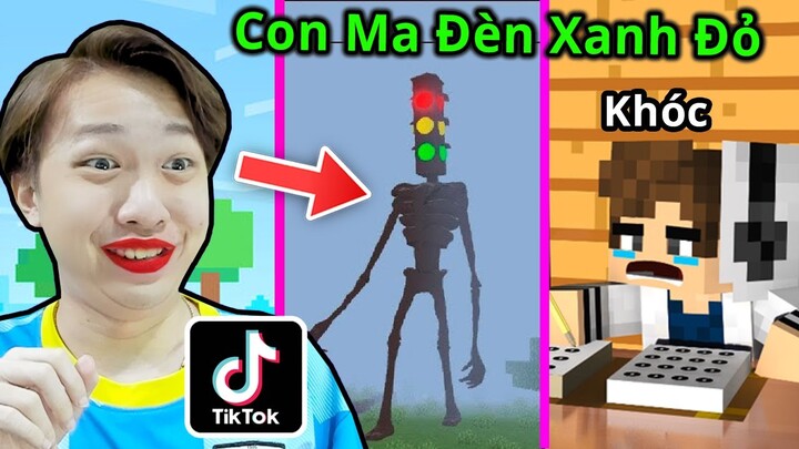 Minecraft VinhMC Thấy "Con Ma" Cái Đầu MÀU XANH, ĐỎ, VÀNG 😱 TikTok Của VinhMC Có Gì ??