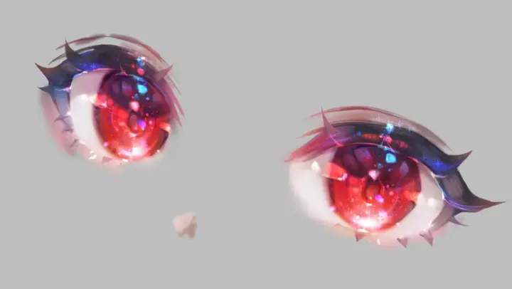 [Painting]How to paint 2-D shiny ruby eyes
