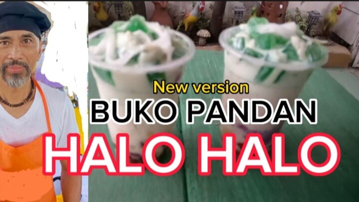 BUKO PANDAN HALO HALO . Ito ang panlaban sa init.#pinoyfood #food #cooking #dessert #snack