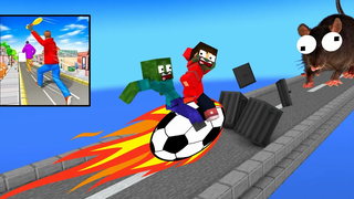 Monster School STREET CHASER RUNNER CHALLENGE - Minecraft แอนิเมชั่น