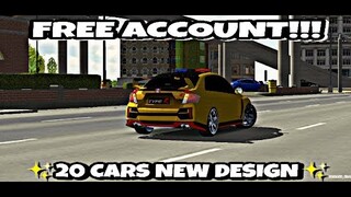 || CAR PARKING MULTIPLAYER 4.8.2 || FREE ACCOUNT GIVEAWAY || 20 CARS NEW DESIGN