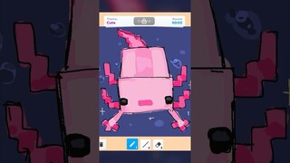 Speeddraw : Cute axolotl #roblox #speeddraw #แข่งวาดรูป #speedpaint #โรบอก #minecraft