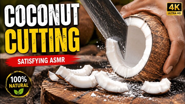 Satisfying Coconut Cutting 🥥