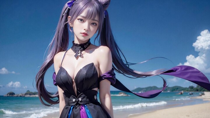 [AI coser Genshin Impact series] Keqing horizontal screen ultra-clear