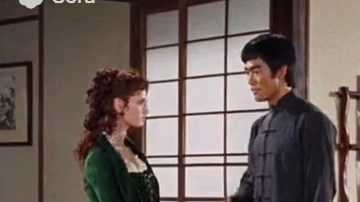 Bruce Lee trains Scarlett O'Hara