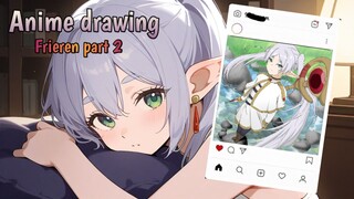 DRAWING BACKGROUND FRIEREN #2