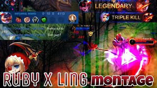 Road to Mythical Glory again | Ruby x Ling Montage | Troll Franco Rank Game | Mobile Legend
