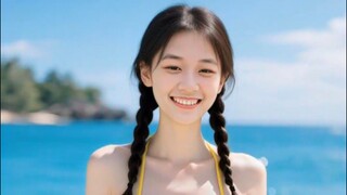 Miss Phuong at Beach of Nha Trang