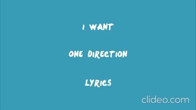 I Want - One Direction (Lyrics) (slowed & reverb)