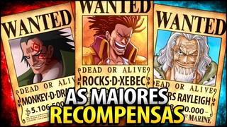 AS 15 MAIORES RECOMPENSAS DE ONE PIECE AINDA NÃO REVELADAS!! A MAIOR RECOMPENSA DE TODAS ESTÁ AQUI!!