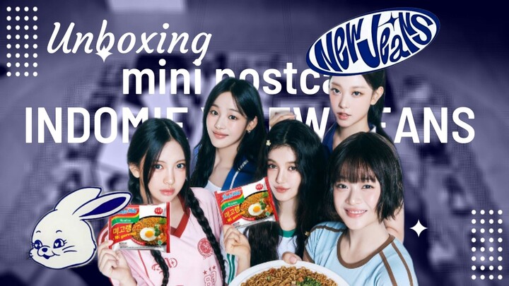 KAPAN COMEBACK NEW JEANS😢 | Unboxing Mini Postcard Indomie x New Jeans #TrendingHunt #bestofbest