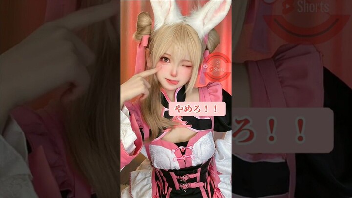 Kawai Neko Girl with Cat  Cat Girl Cosplay #shorts