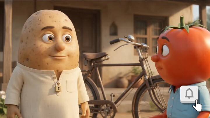 🥔 Aloo Aur Tamatar Ki Funny Kahani 😂🍅 | AI Cartoon Story