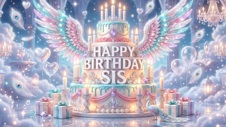 Happy Birthday Sister 💖 Beautiful Birthday Song For Sister...Countdown....