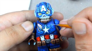 Sử dụng các đạo cụ đơn giản để khôi phục Zombie Captain America đến mức tối đa! Phiên bản hư hỏng ch