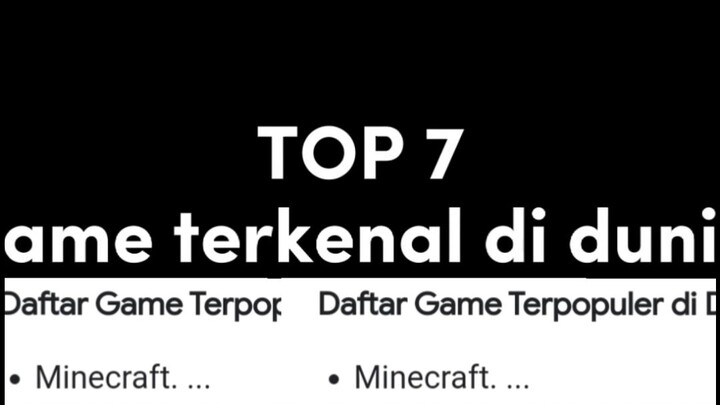 top 7 game terkenal
