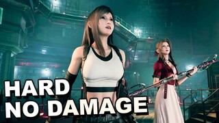 Final Fantasy 7 Remake - Vs Swordipede HARD (No Damage) & Materia Build