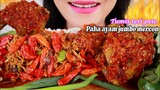 ASMR PAHA AYAM JUMBO MERCON, TUMIS TERI PETE CABE  | INDONESIAN FOOD | ASMR MUKBANG INDONESIA