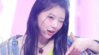 【ILLIT】Áo sơ mi kẻ caro không có âm thanh bạc! Jing Menghua MOKA - Lucky Girl Syndrome Straight Shot