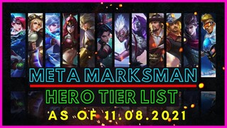 META MARKSMAN MOBILE LEGENDS NOVEMBER 2021 | MARKSMAN TIER LIST MOBILE LEGENDS