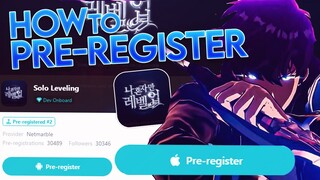 PRE-REGISTER FOR THE SOLO LEVELLING GAME RIGHT NOW!