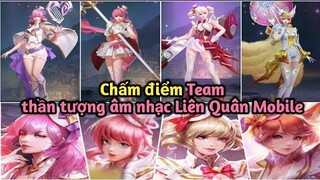 [ Liên Quân Mobile ] Chấm điểm 4 bộ skin của team Thần tượng âm nhạc