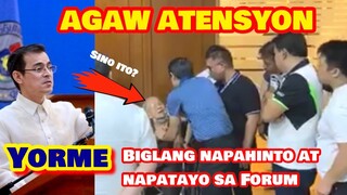 Mayor Isko napahinto at napatayo dahil sa agaw atensyon sa Forum