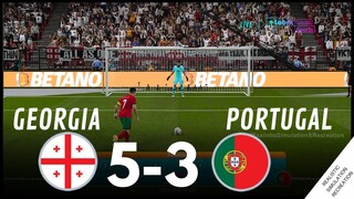 Penalty shootout ⚽ Georgia 5-3 Portugal 🏆 EURO 2024 | Video game simulation