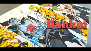 Drawing Strawhat Pirates as Gotei 13 captains [BANKAI RELEASE] Part 2 | ONEPIECE X BLEACH Cross over