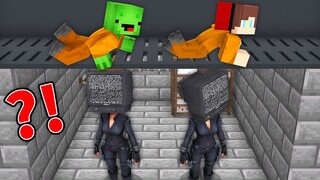 JJ and Mikey ESCAPE from TV WOMAN PRISON in Minecraft! - Maizen
