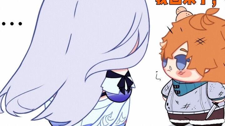 Genshin Impact comic: Love from the Master. Drawing: unosavy