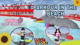 PARKOUR IN THE BEACH(BOY VS. GIRL)-SAKURA Schoool Simulator(Who Is The Win???)|Angelo Official