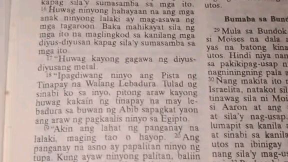 Pang Araw  Araw na Talata     Exodus 34:17-20