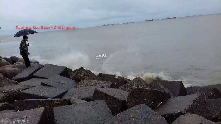 Chittagong Patenga sea beach & Naval academy  on the highest tide