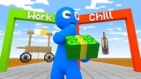 Monster School: Money run challenge- Which one will BLUE Rainbow Friend choose? |Minecraft Animation