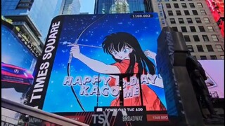 Kagome sangat penggemarnya~ Untuk ulang tahun Kagome, tim perencanaan mengamankan ucapan selamat ula