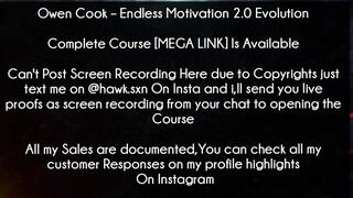 Owen Cook Course Endless Motivation 2.0 Evolution download