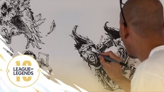 Our Game (ft. Kim Jung Gi) | Anniversary 2019 Mural Time Lapse - League of Legends