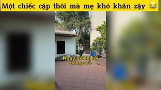 Một chiếc cặp thôi mà mẹ khó vậy 😂#haihuoc#cuoibebung