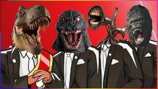 T-REX & GODZILLA & SIREN HEAD & KONG - Coffin Dance X Baby Shark COVER