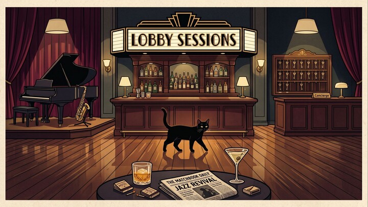 Lobby Sessions | 12-Track Retro Lofi Jazzhop Mix for Café, Dinner & Late-Night Vibes