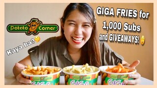 POTATO CORNER FRIES MUKBANG + 1000 Subs GIVEAWAYS | FA Shaine Buhat