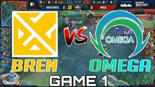 BREN ESPORTS vs OMEGA | GAME 1 | MPL PH SEASON 6 WEEK 2 DAY 1 | MLBB