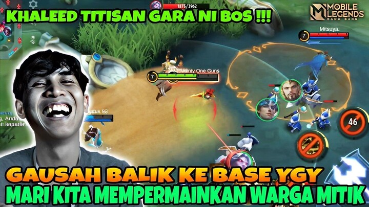 PAKAI KHALEED TITISAN GAARA KITA BERSENANG SENANG DENGAN PUBLIK MYTHIC - MOBILE LEGENDS