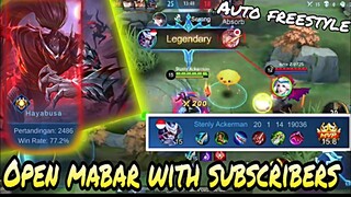 Stenly Hayabusa Open Mabar Dengan Subscriber Auto Freestyle - Mobile Legends