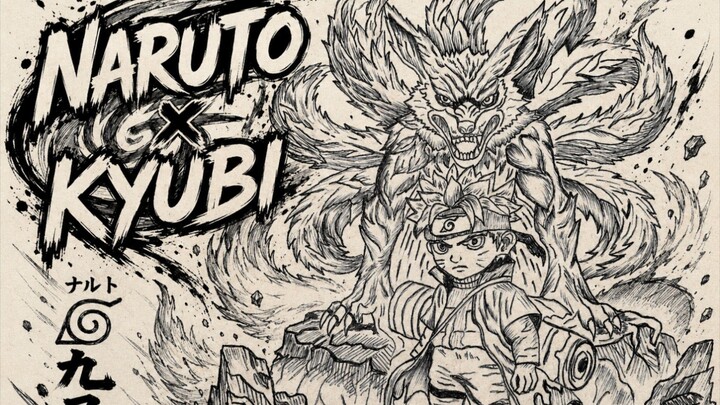 drawing naruto x kyubi part 1
