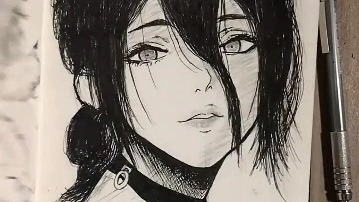 How to draw Reze Chainsawman (asmr)