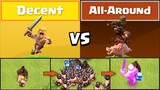 Every Level Barbarian VS Every Level Hog Rider | Clash of Clans